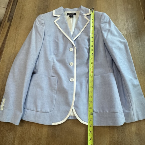 Women's‎ Brooks Brothers Supima Cotton Jacket Size 10 Blue Nautical - Picture 3 of 11